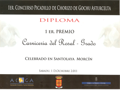 Ganador del primer concurso de picadillo de Gochu Asturcelta